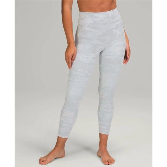Lululemon Wunder Under Tight 25" Incognito Camo Jacquard Alpine White Camo 10 - Picture 1 of 8